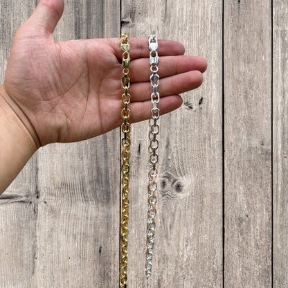 925 Sterling Silver 8mm Anchor Cable Chain Necklace