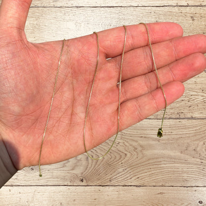 925 Sterling Silver 1mm Rounded Box Chain Necklace