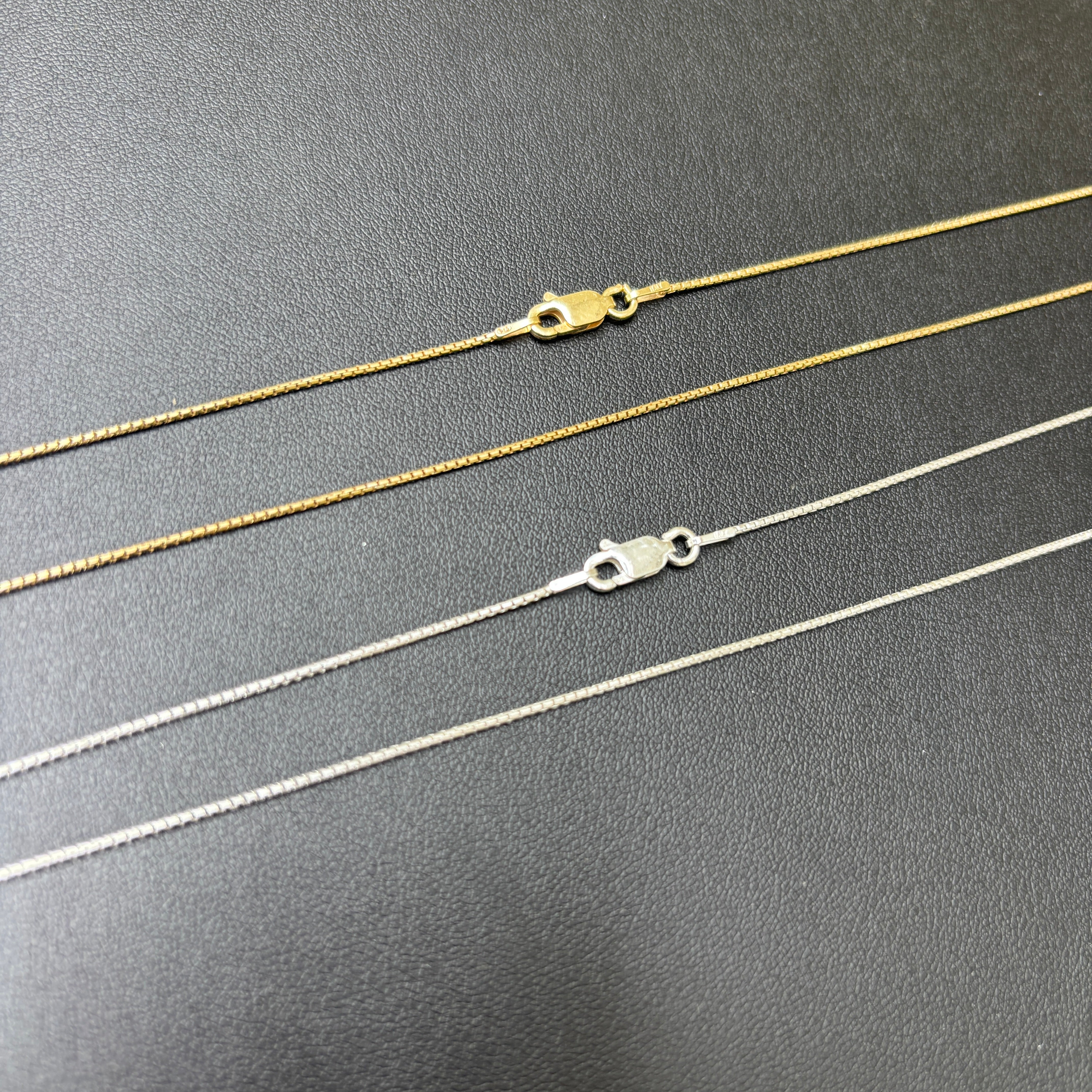 925 Sterling Silver 1mm Rounded Box Chain Necklace