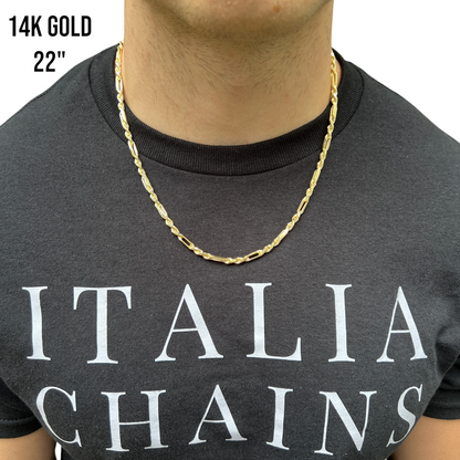 925 Sterling Silver 4mm Figarope Milano Chain Necklace