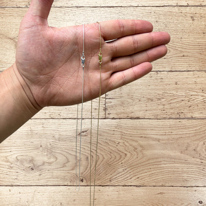 925 Sterling Silver 1mm Rounded Box Chain Necklace