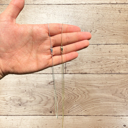 925 Sterling Silver 1mm Rounded Box Chain Necklace