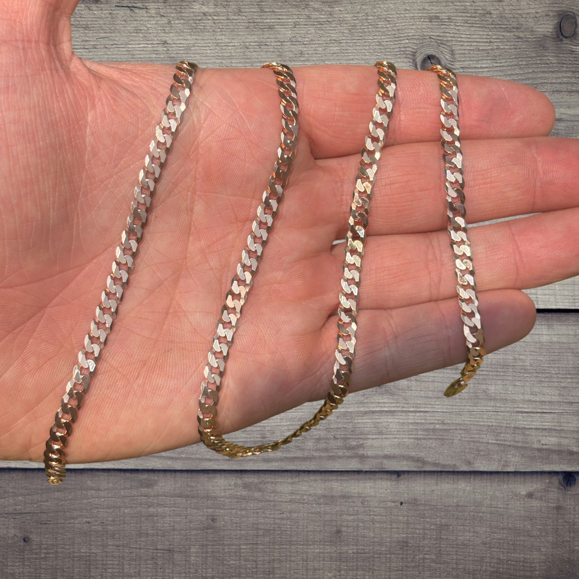 925 Sterling Silver 5mm Flat Curb Cuban Chain Necklace