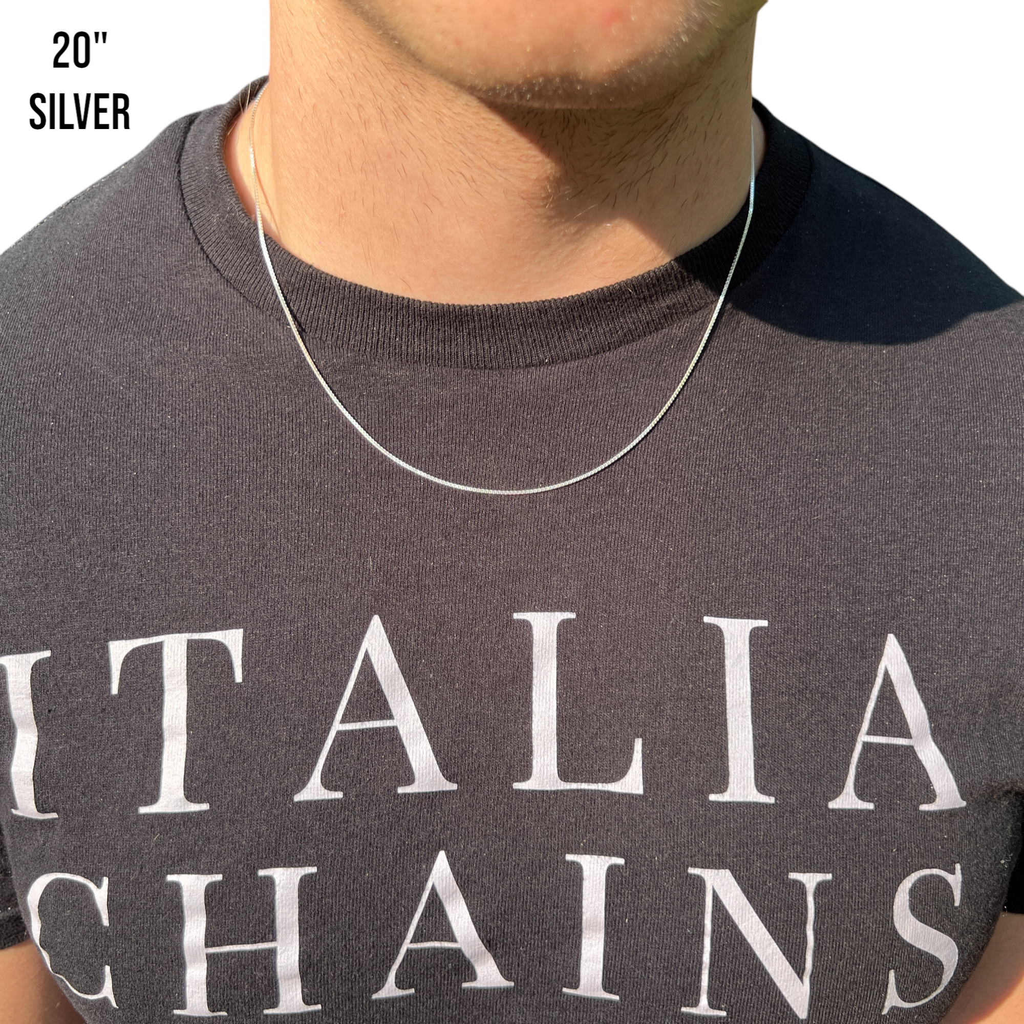 925 Sterling Silver 1mm Box Chain Necklace