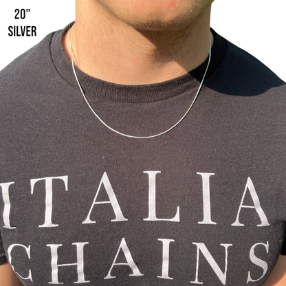 925 Sterling Silver 1mm Box Chain Necklace