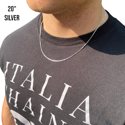 925 Sterling Silver 1mm Box Chain Necklace