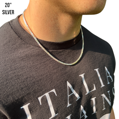 925 Sterling Silver 3mm Box Chain Necklace