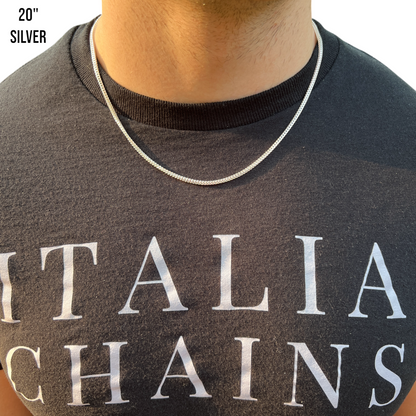 925 Sterling Silver 2mm Franco Chain Necklace