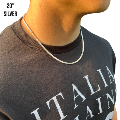 925 Sterling Silver 2.5mm Franco Chain Necklace