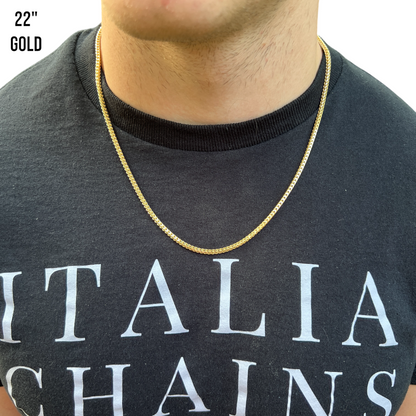 925 Sterling Silver 2.5mm Franco Chain Necklace