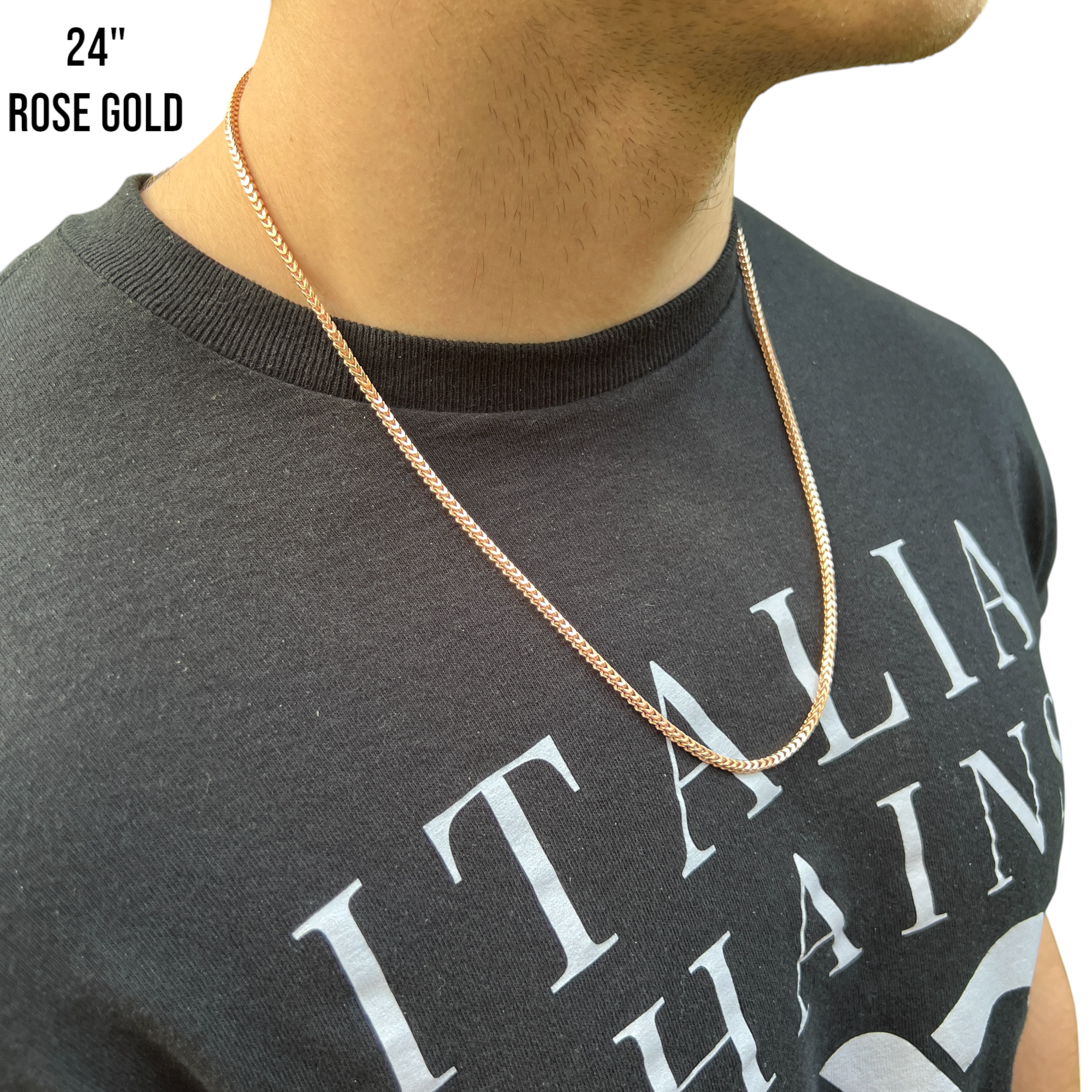 925 Sterling Silver 2.5mm Franco Chain Necklace