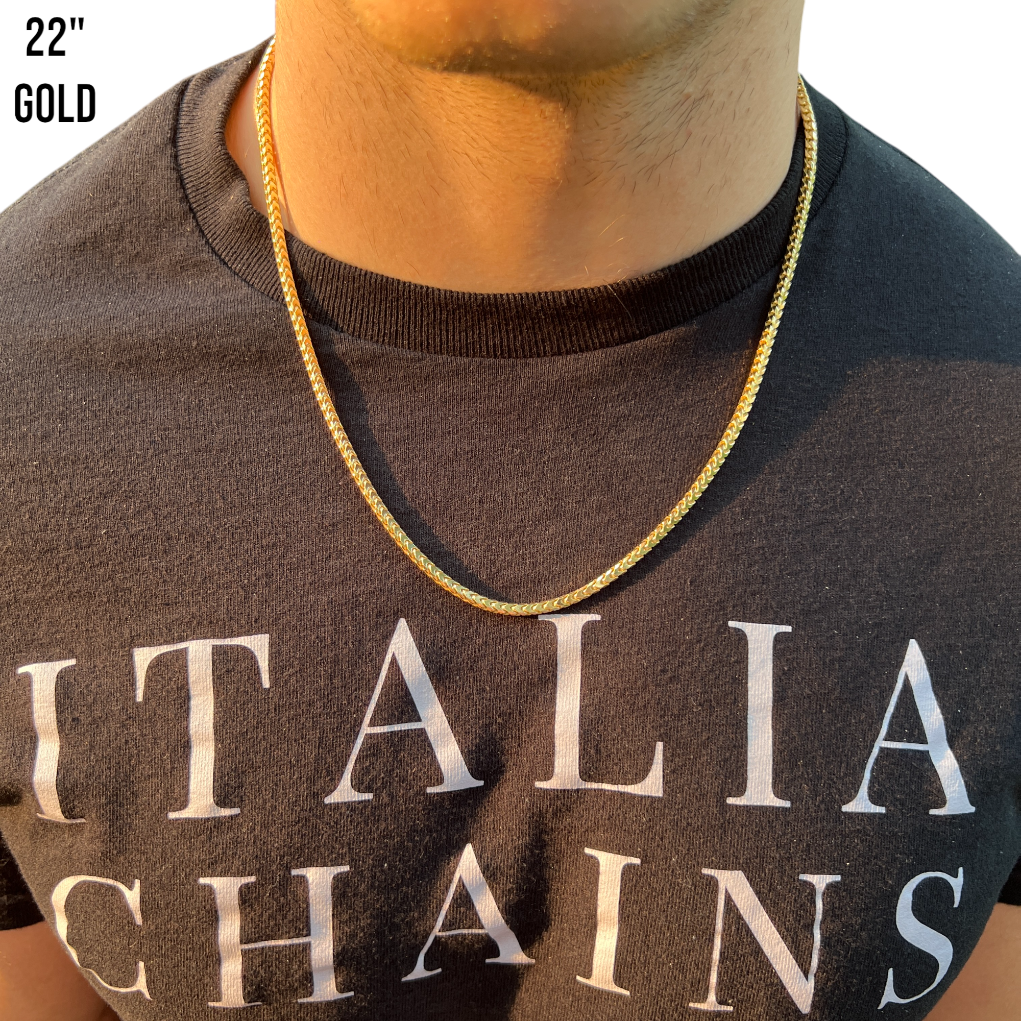 925 Sterling Silver 3mm Franco Chain Necklace