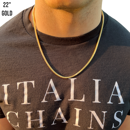 925 Sterling Silver 3mm Franco Chain Necklace