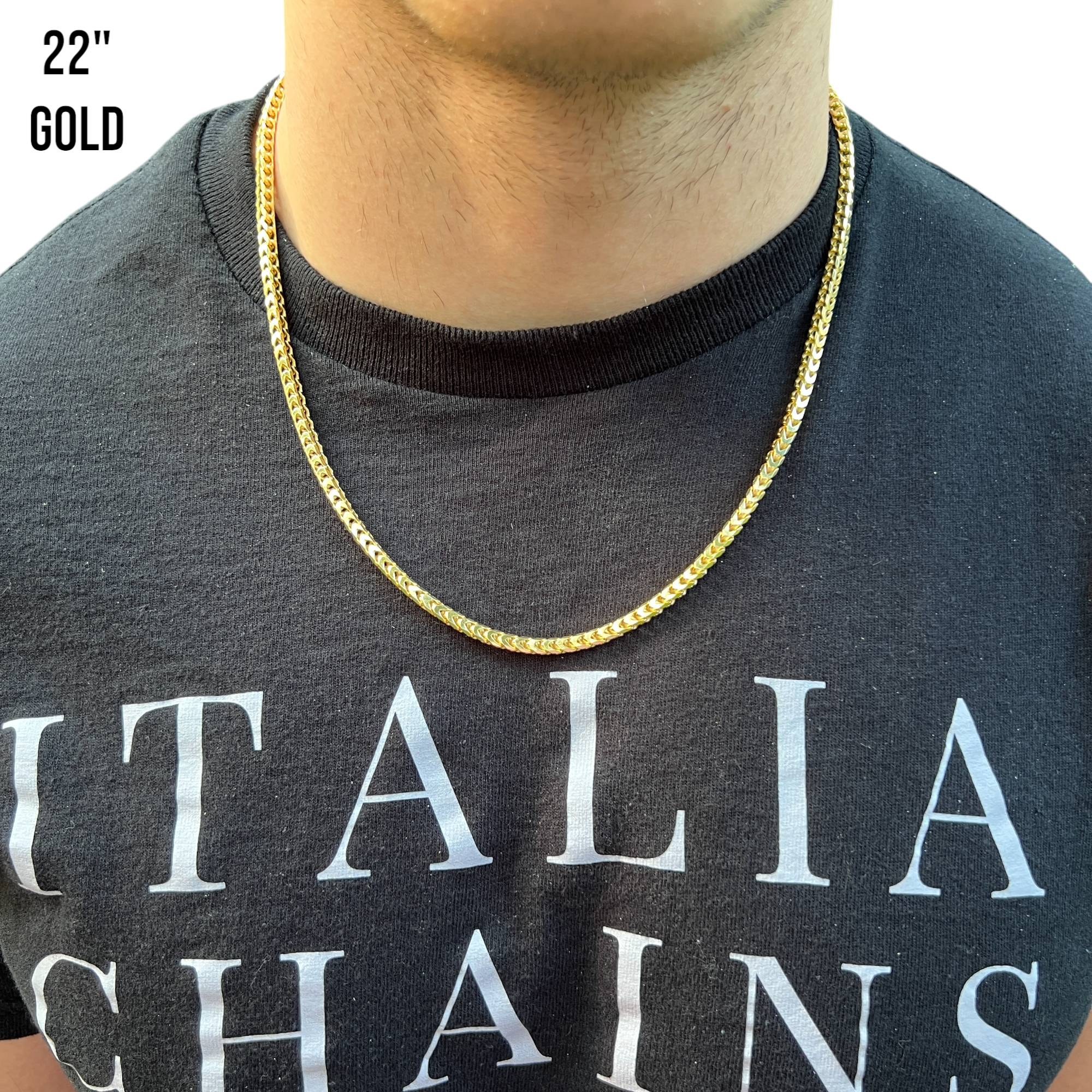 925 Sterling Silver 4mm Franco Chain Necklace