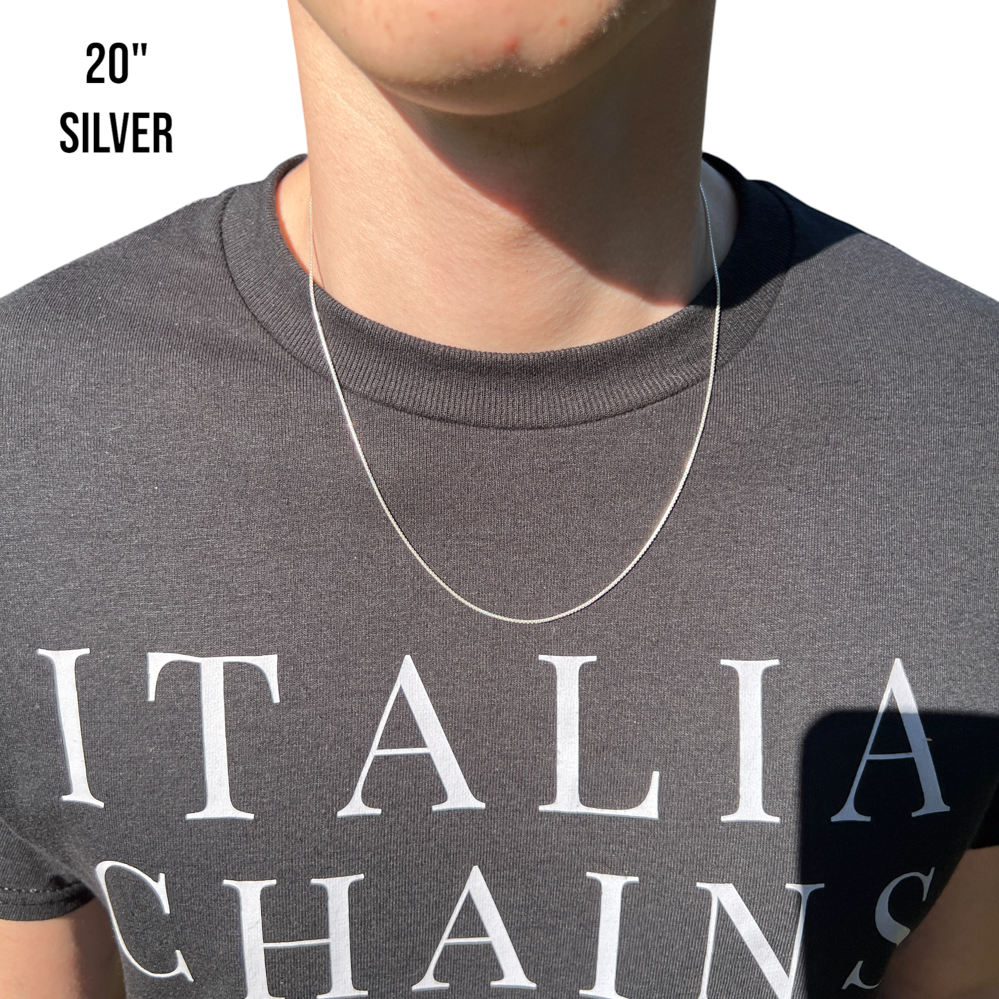 925 Sterling Silver 1mm Rounded Box Chain Necklace