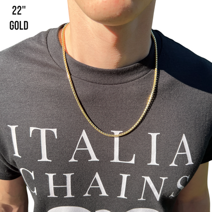 925 Sterling Silver 3mm Rounded Box Chain Necklace