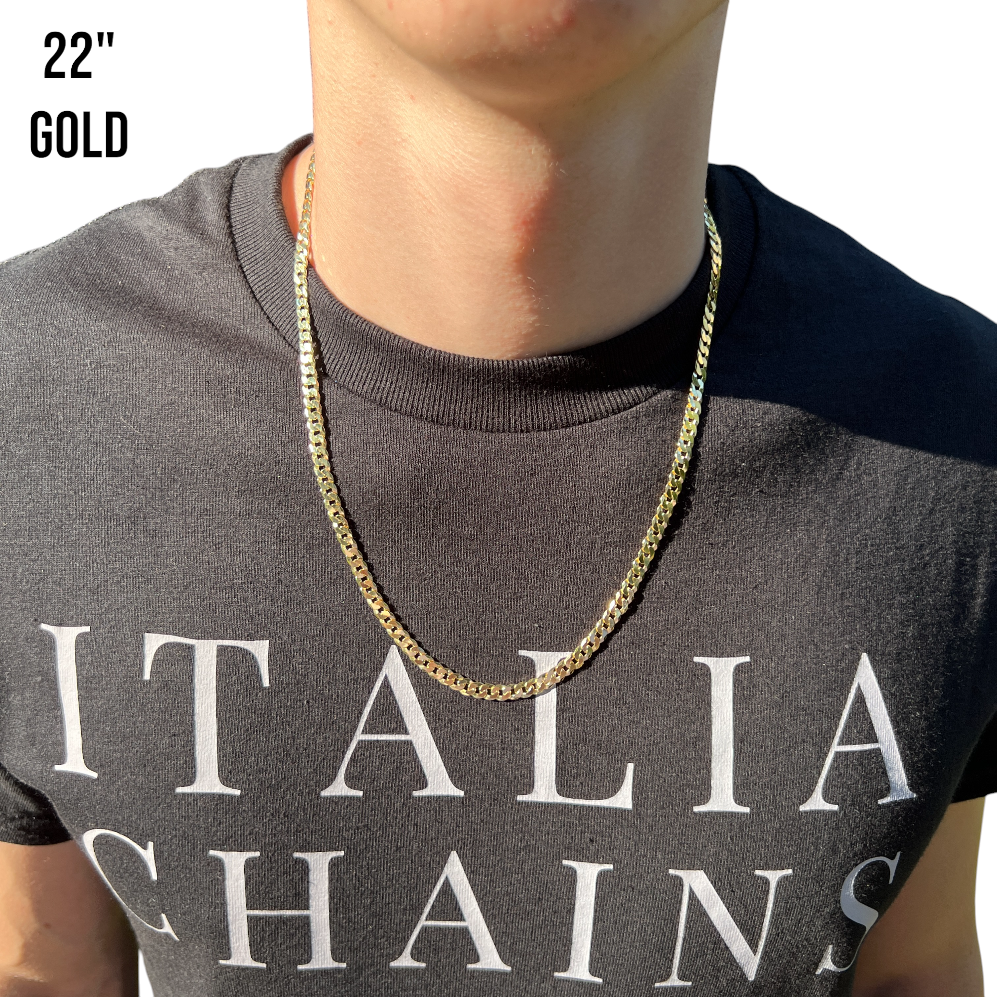 925 Sterling Silver 5mm Flat Curb Cuban Chain Necklace