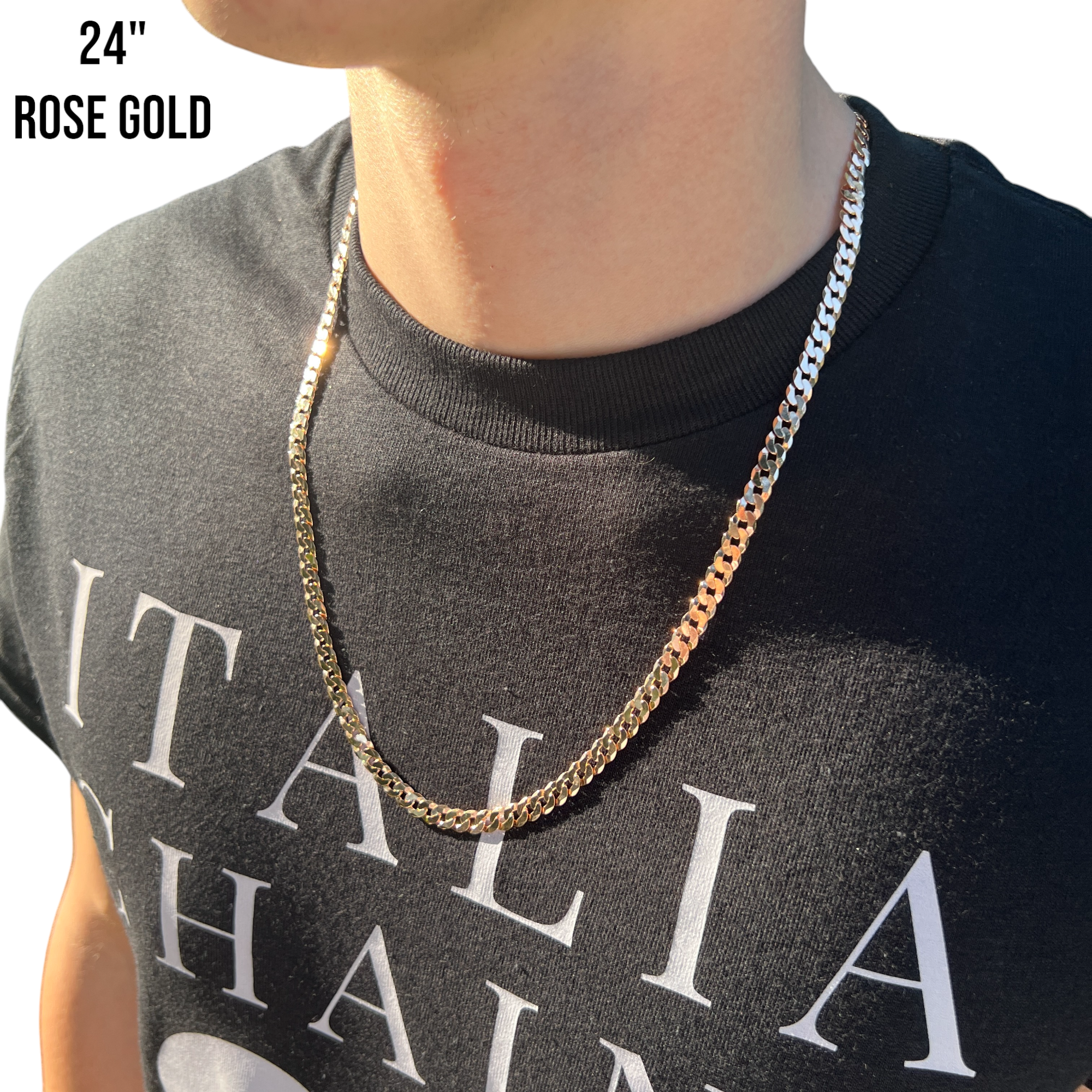 925 Sterling Silver 6mm Flat Curb Cuban Chain Necklace