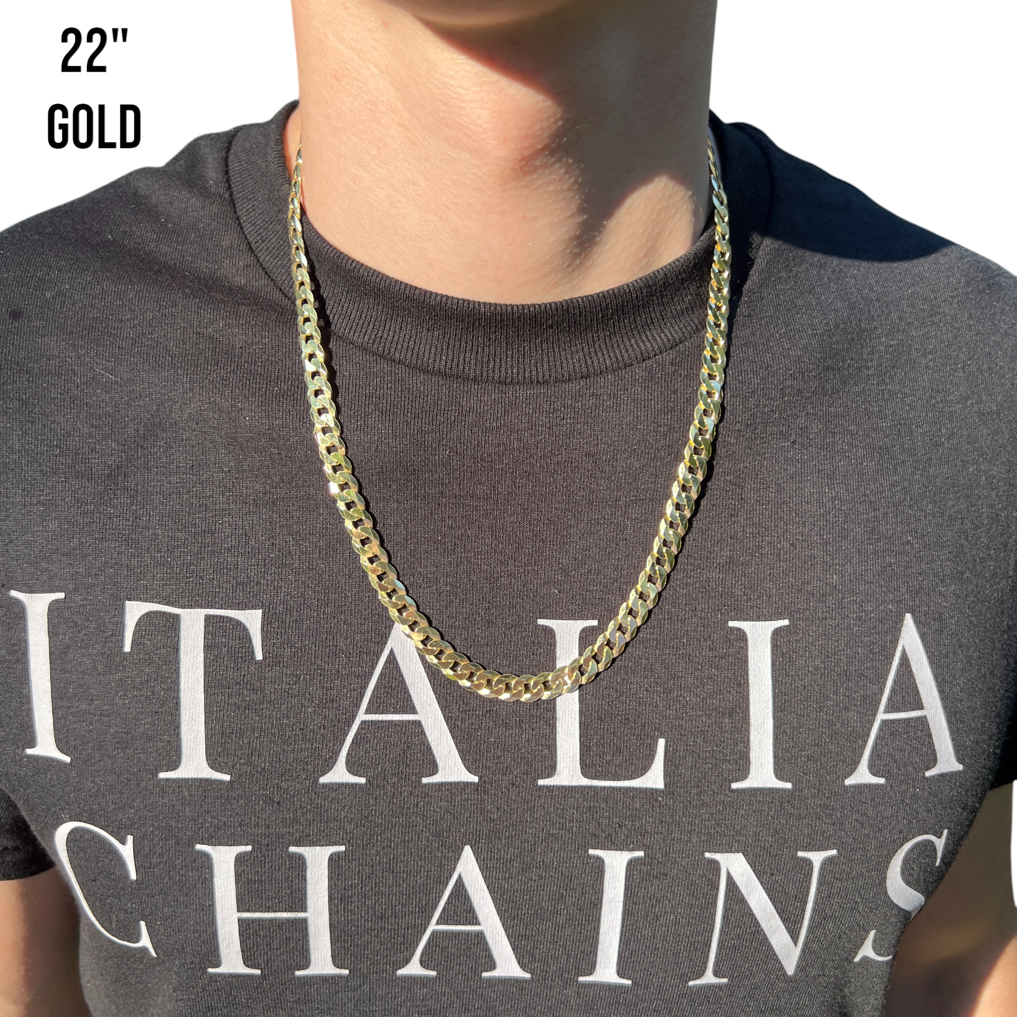 925 Sterling Silver 8mm Flat Curb Cuban Chain Necklace