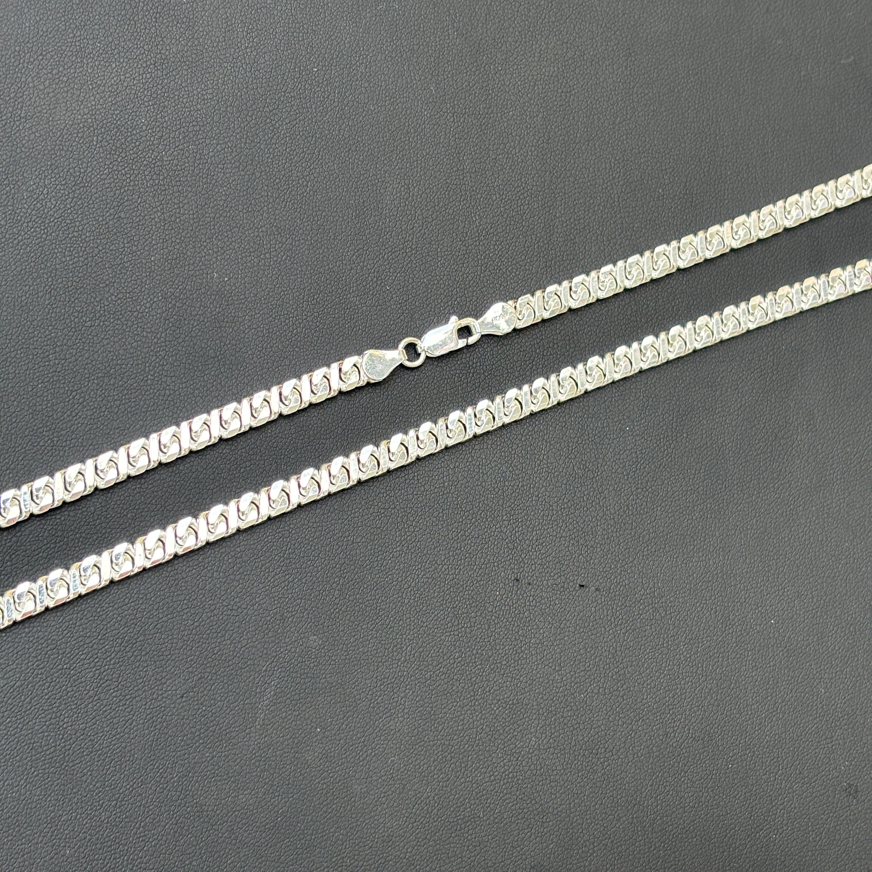 925 Sterling Silver 5mm Dollar Chain Necklace
