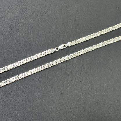 925 Sterling Silver 5mm Dollar Chain Necklace