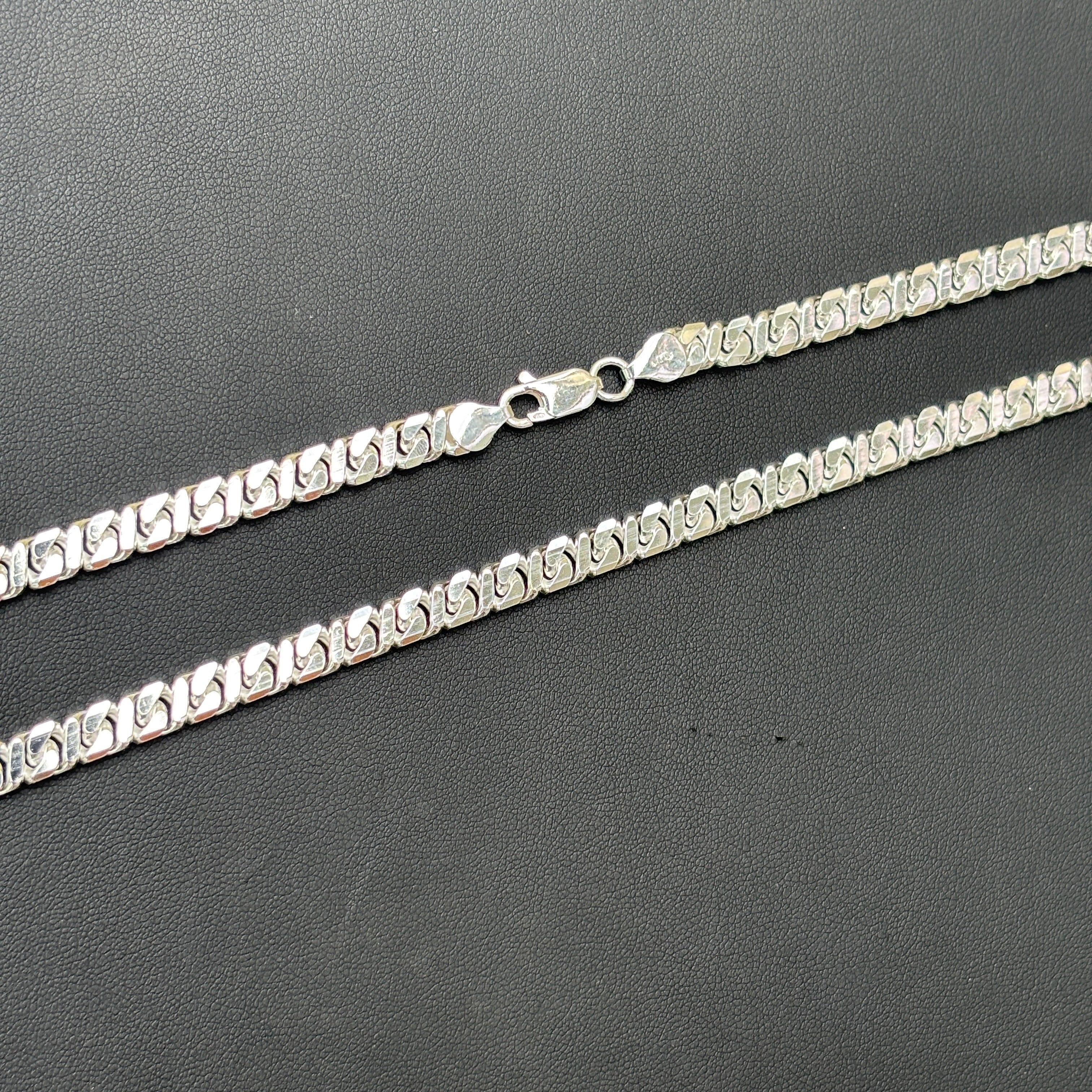 925 Sterling Silver 6mm Dollar Chain Necklace