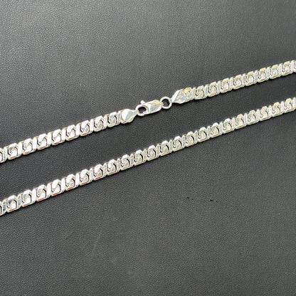 925 Sterling Silver 6mm Dollar Chain Necklace