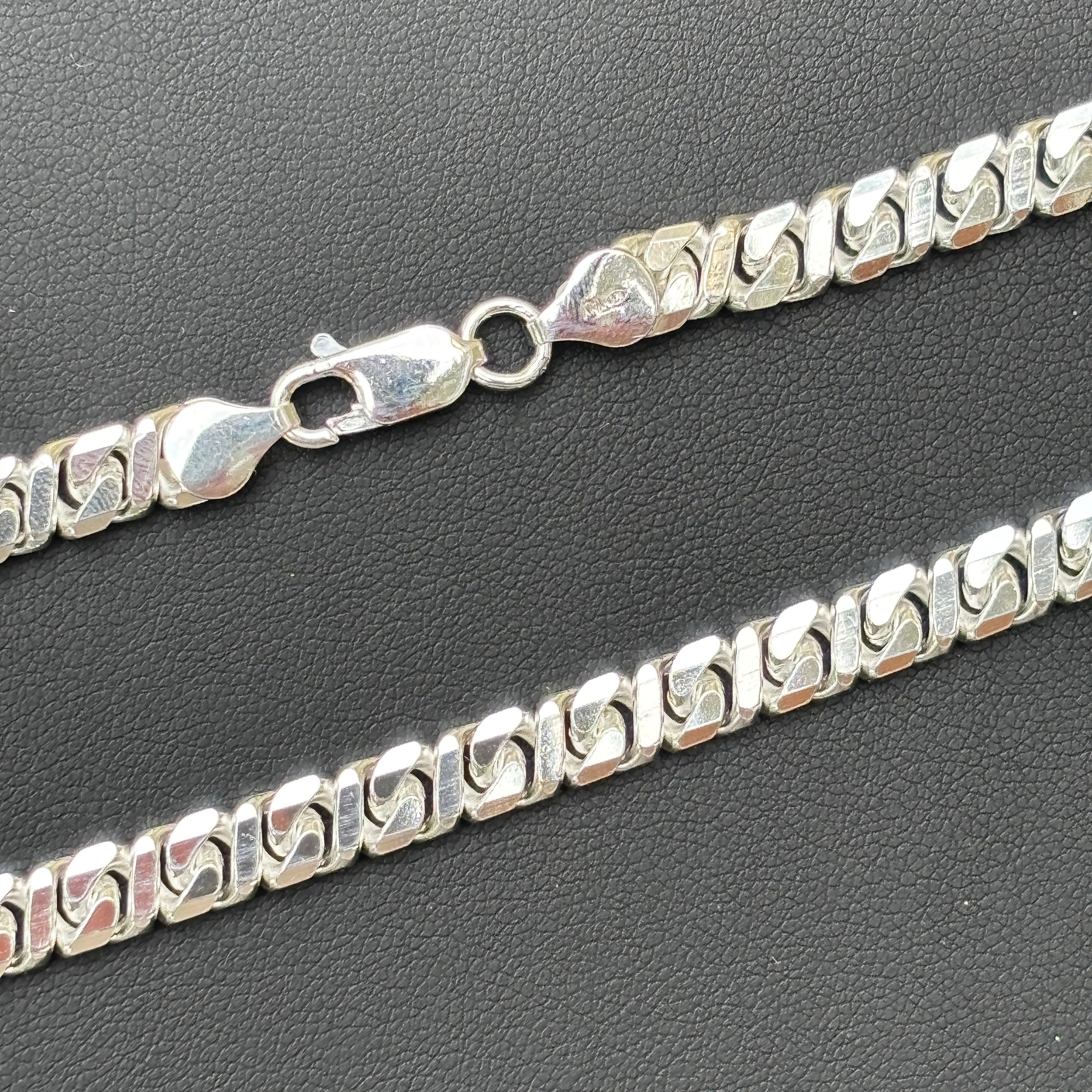925 Sterling Silver 6mm Dollar Chain Necklace