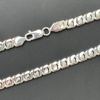 925 Sterling Silver 6mm Dollar Chain Necklace
