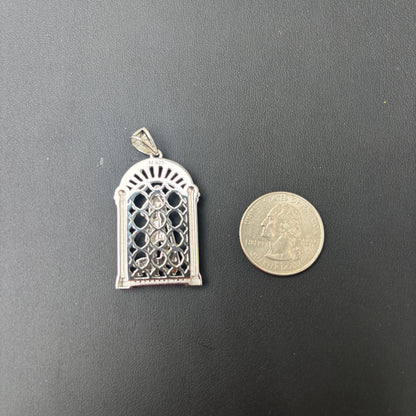 925 Sterling Silver St Lazarus Pendant With Moissanite