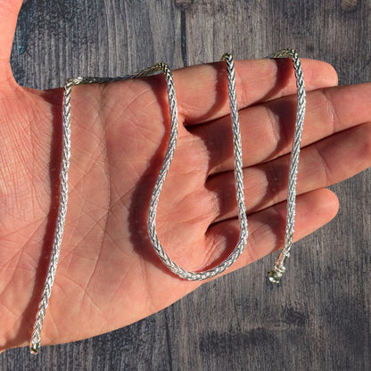 925 Sterling Silver 3mm Wheat Chain Necklace - ITALIA Chains