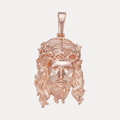 925 Sterling Silver Classic Jesus Piece Pendant - Medium