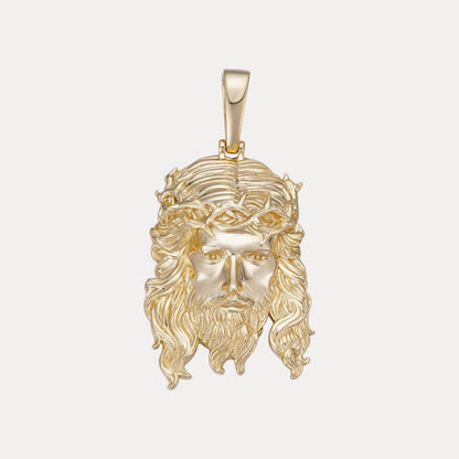 925 Sterling Silver Classic Jesus Piece Pendant - Small