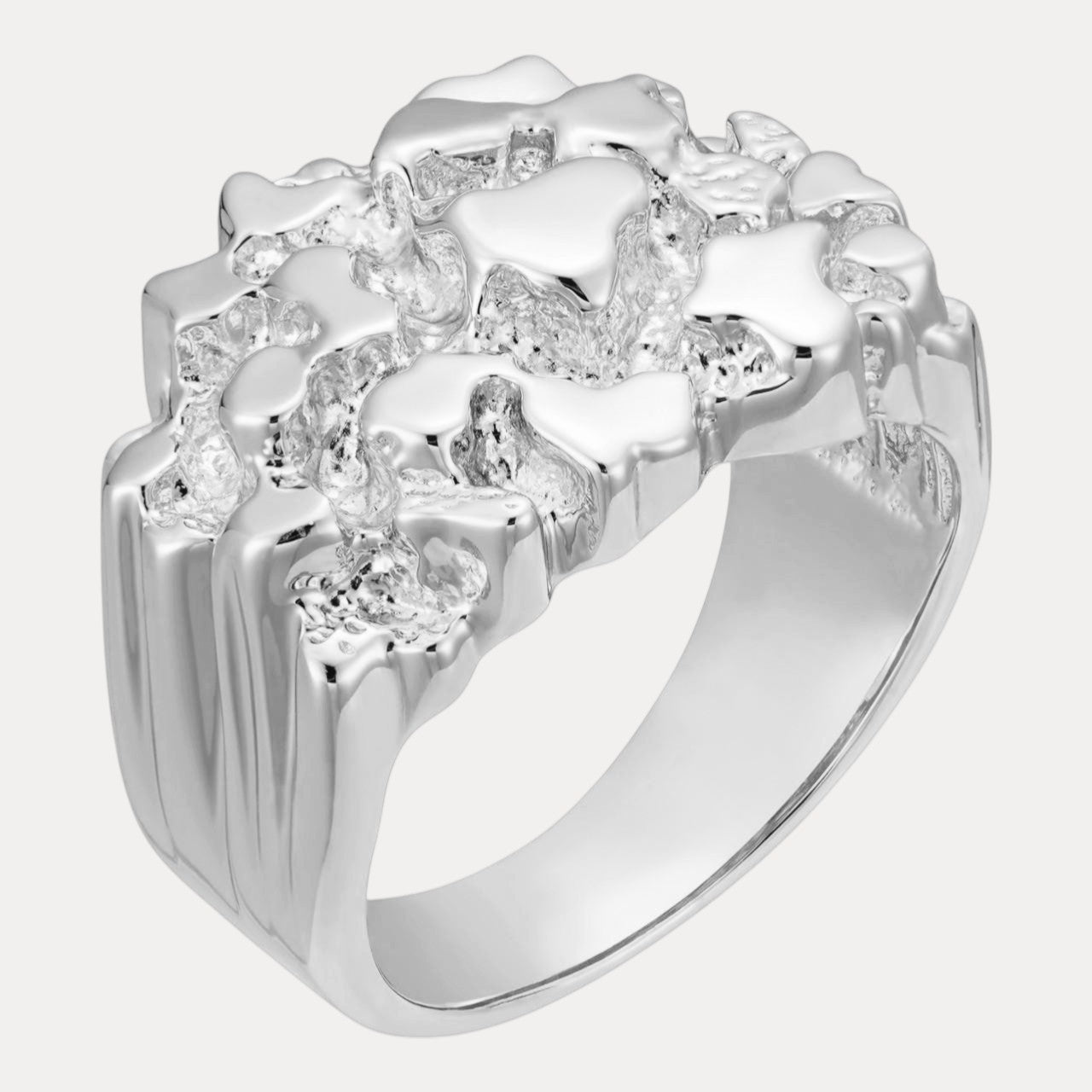 925 Sterling Silver Nugget Ring