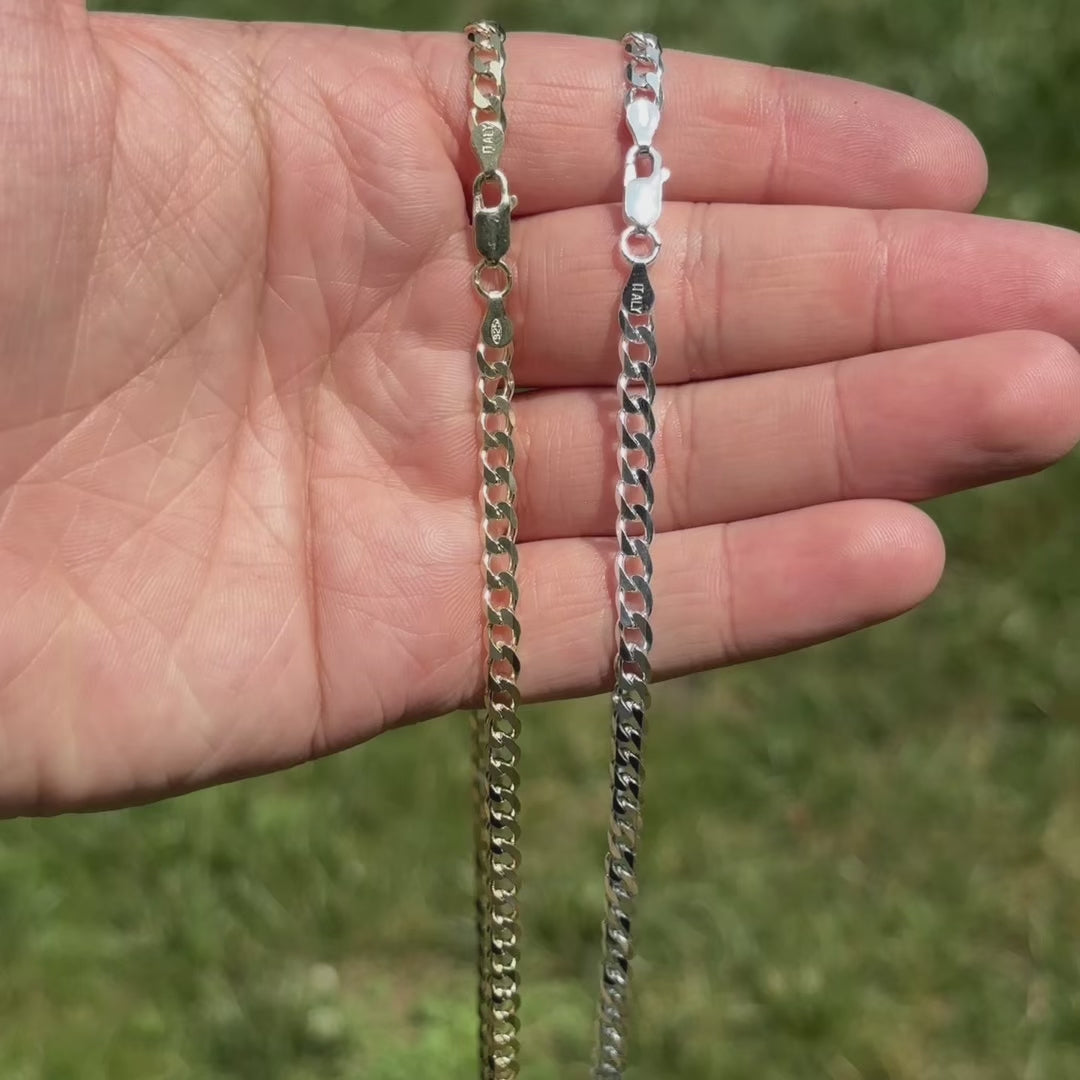 925 Sterling Silver 5mm Curb Chain Necklace