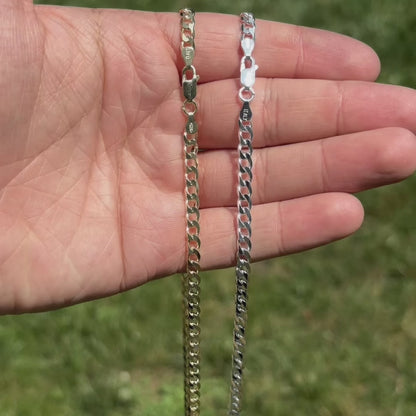 925 Sterling Silver 5mm Curb Chain Necklace