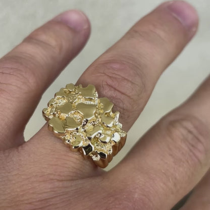 925 Sterling Silver Nugget Ring