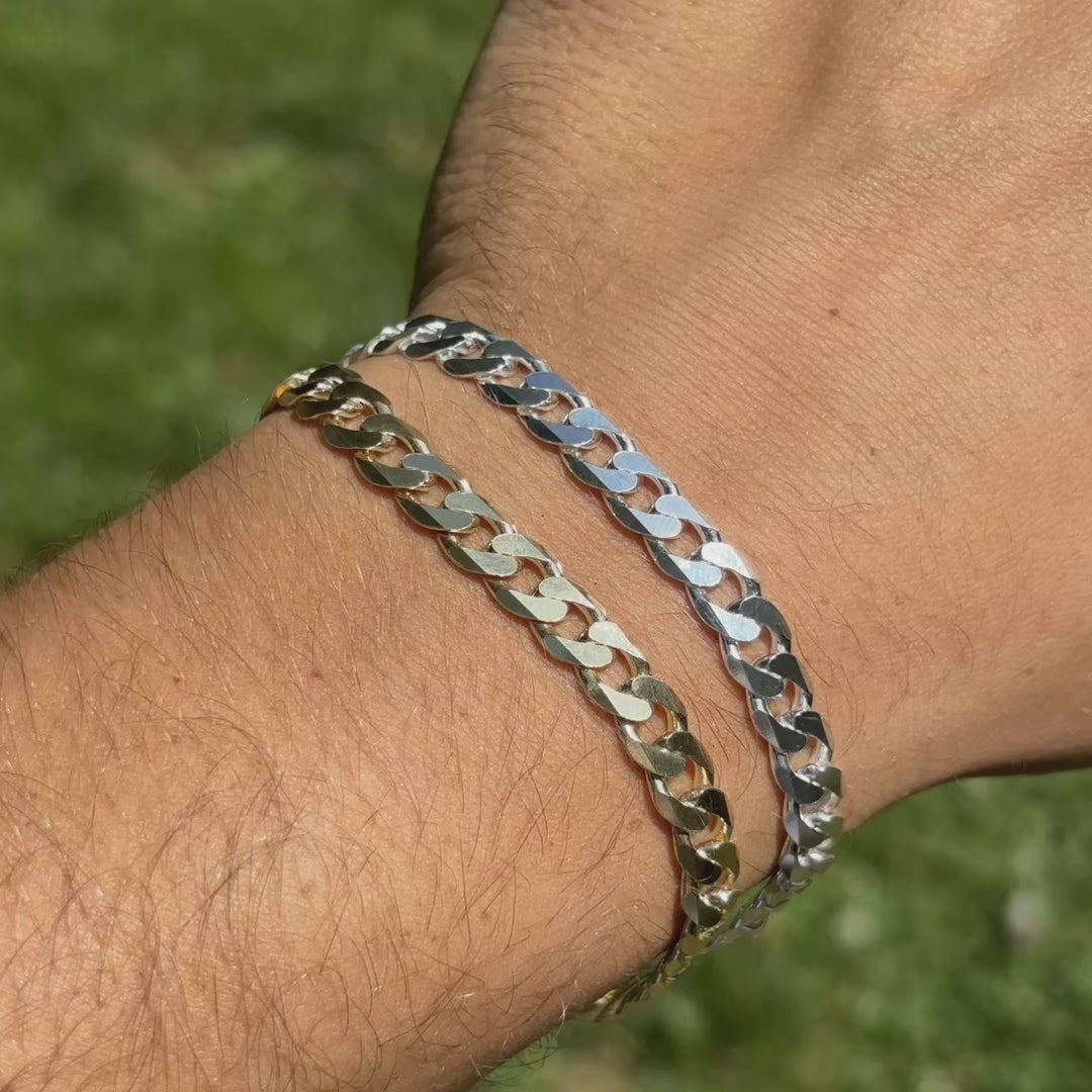 925 Sterling Silver 7mm Curb Bracelet