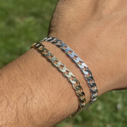 925 Sterling Silver 7mm Curb Bracelet