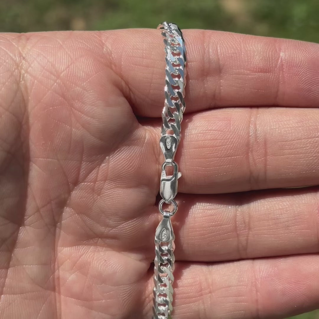 925 Sterling Silver 6mm Double Curb Chain Necklace