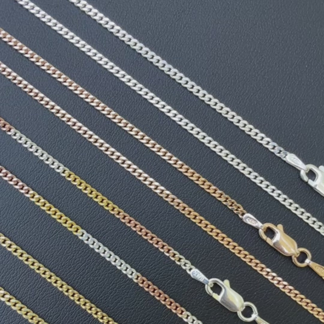 925 Sterling Silver 2mm Miami Cuban Chain Necklace