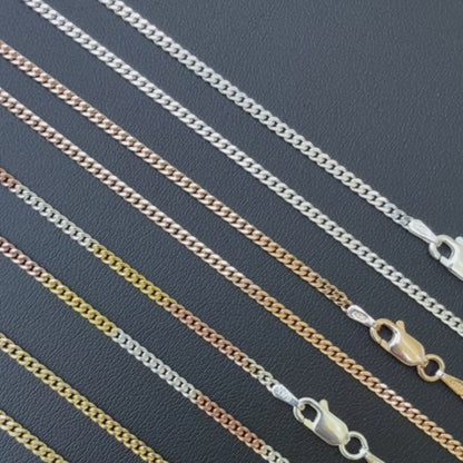 925 Sterling Silver 2mm Miami Cuban Chain Necklace