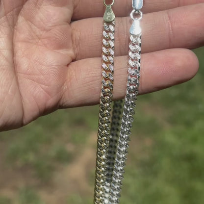 925 Sterling Silver 5mm Diamond Cut Miami Cuban Chain Necklace