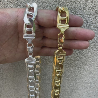 925 Sterling Silver 16mm Mariner Chain Necklace