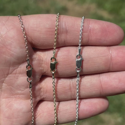 925 Sterling Silver 2mm Cable Chain Necklace