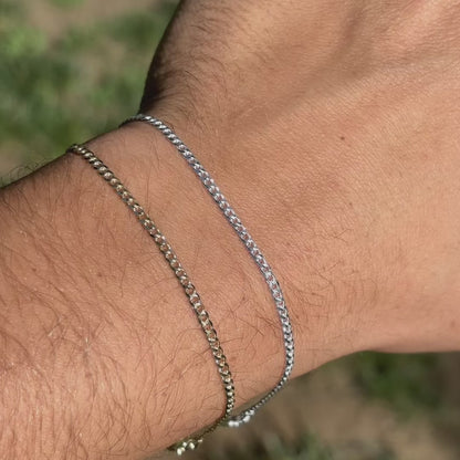 925 Sterling Silver 2mm Curb Bracelet