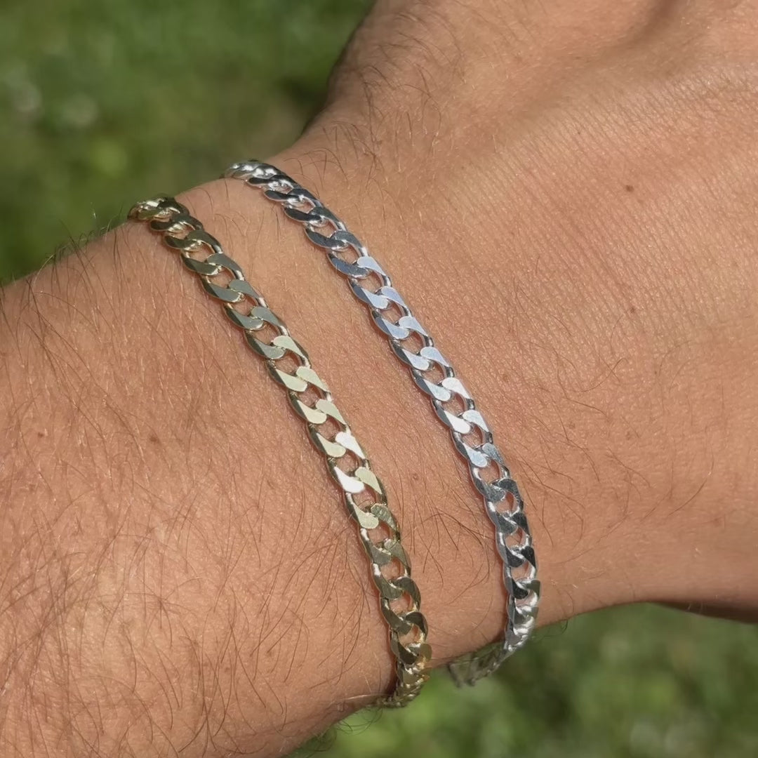 925 Sterling Silver 5mm Curb Bracelet