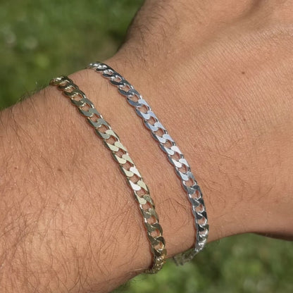 925 Sterling Silver 5mm Curb Bracelet