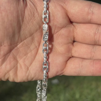 925 Sterling Silver 7.5mm Ferragamo Mariner Chain Necklace