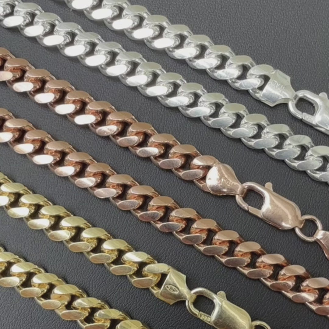 925 Sterling Silver 8mm Miami Cuban Chain Necklace